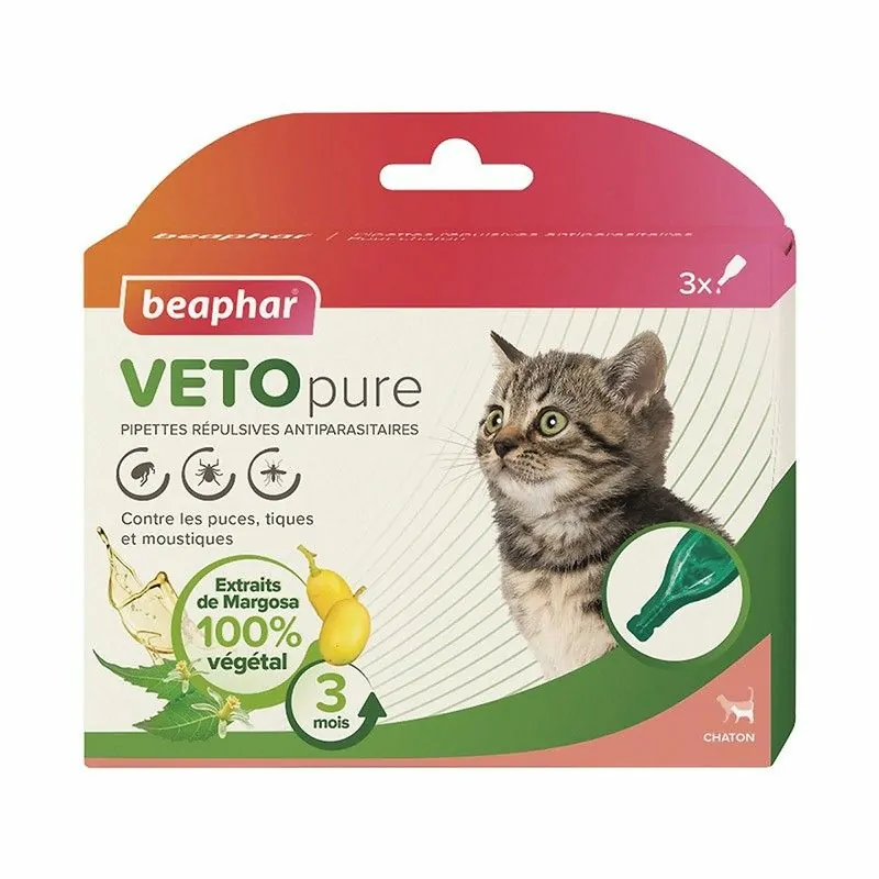 Pipettes antiparasitaires chaton