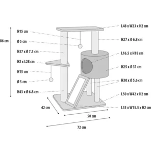 arbre chat paraisio dimensions