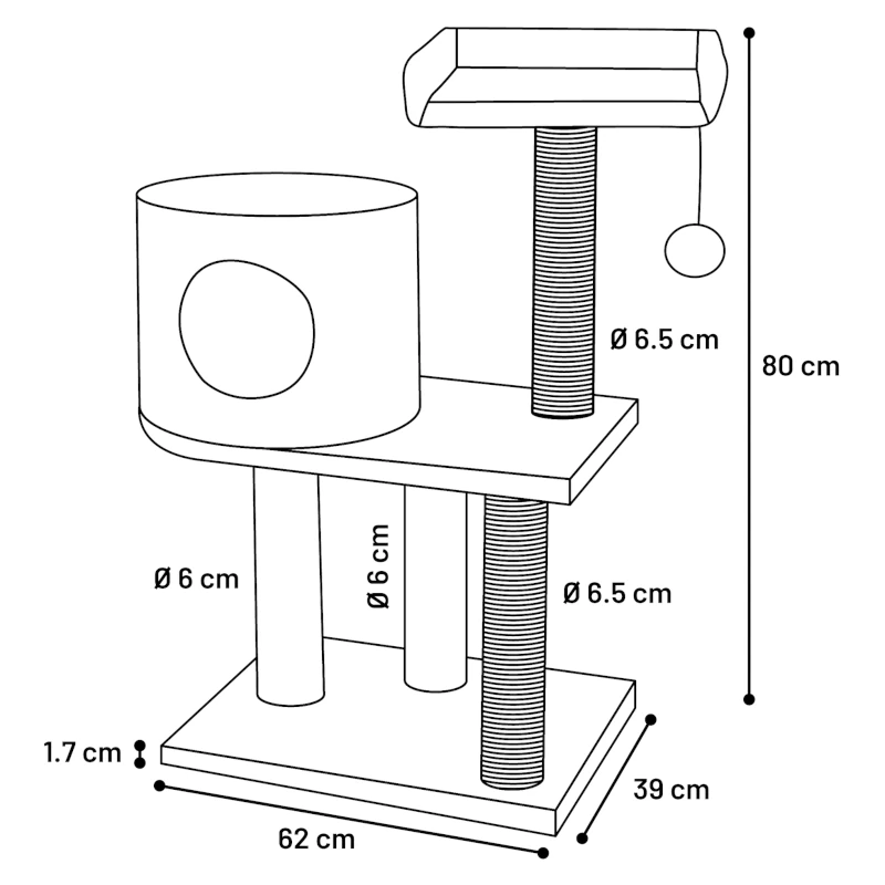 arbre chat sonal dimensions