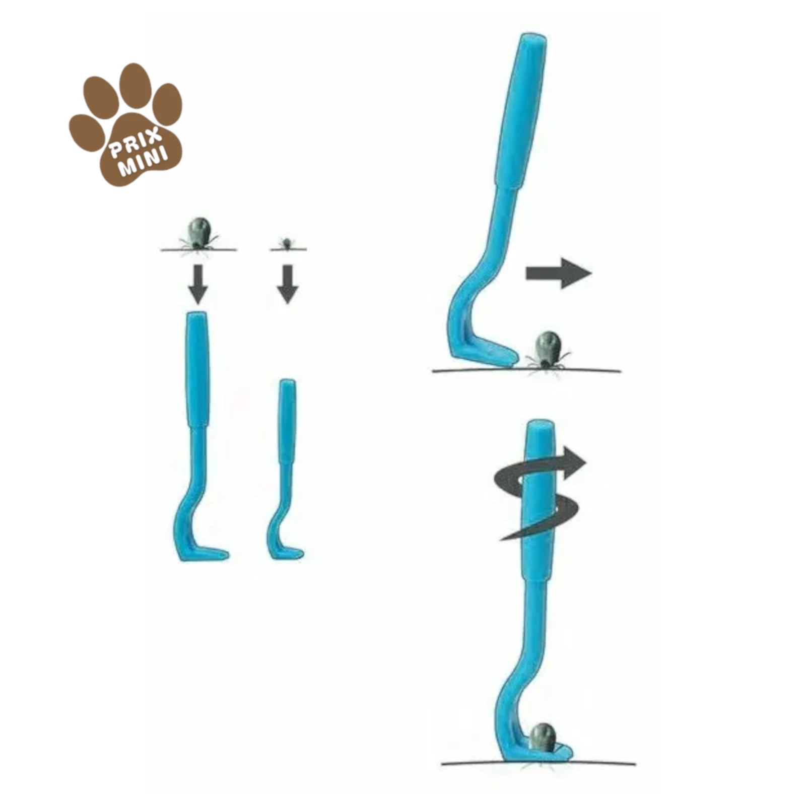 lot de 3 tire tiques - utilisation
