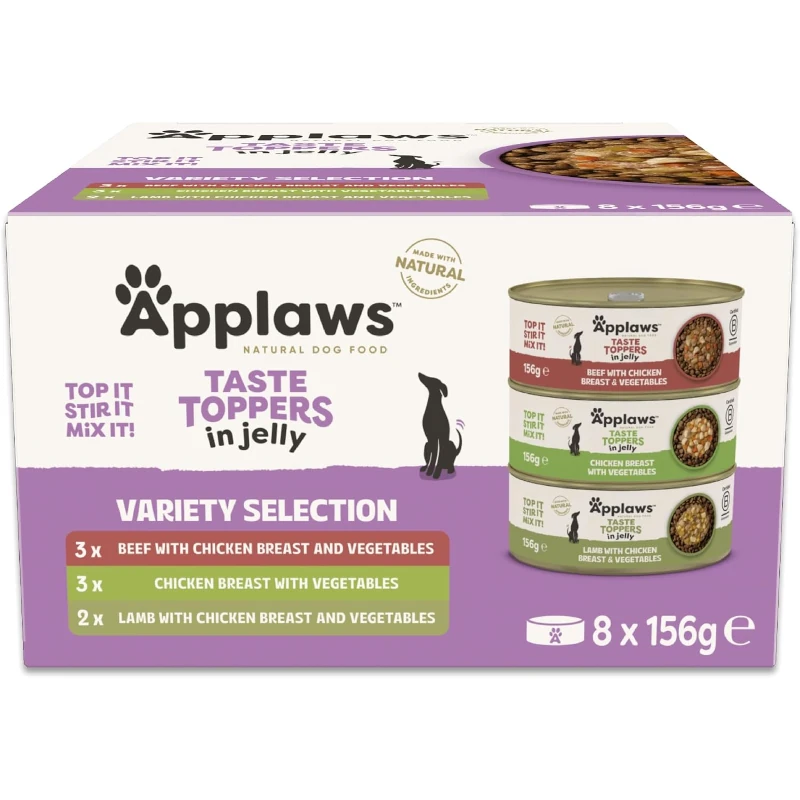 pâtée pour chien adulte applaws - sélection en gelée