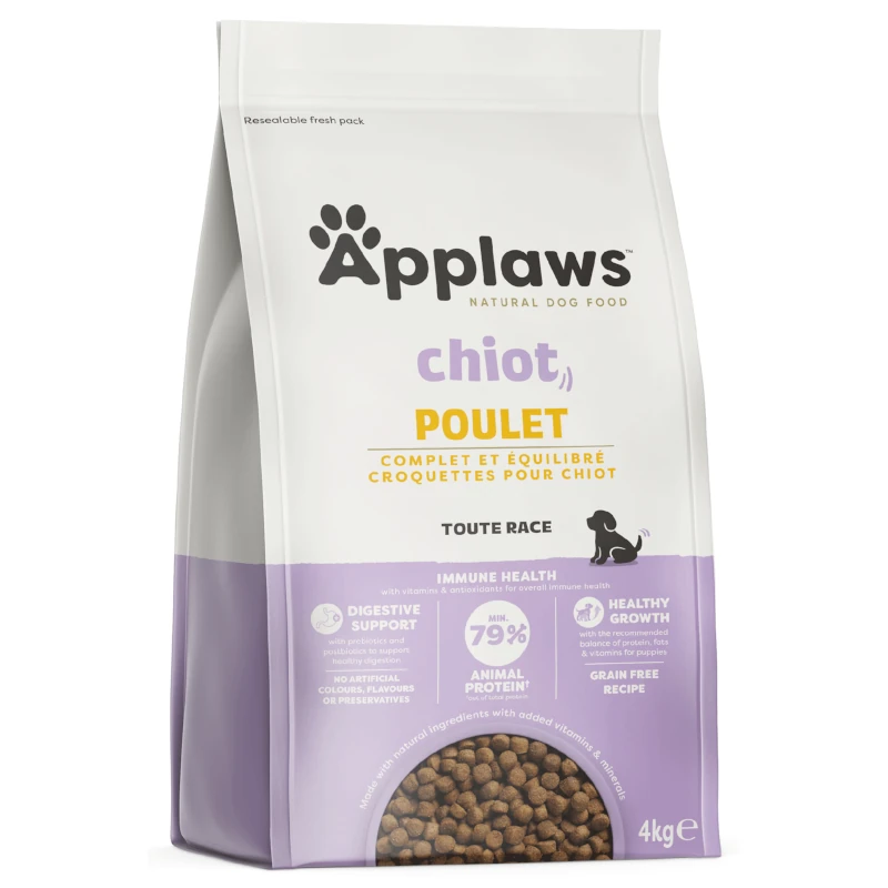 croquettes pour chiot applaws - poulet 4kg